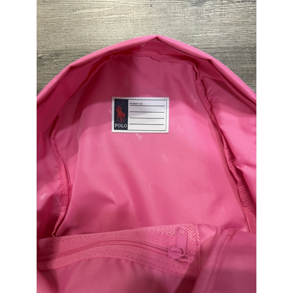 Polo Ralph Lauren Polo Bear Backpack Ail Baja Pink Embroidered - Picture 8 of 14